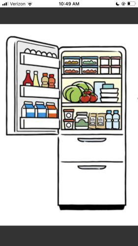 冷蔵庫の中身みせます