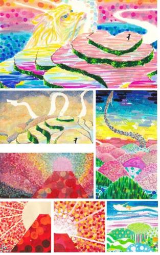 赤富士&龍神様絵　7点　データ(jpg)お譲りします。